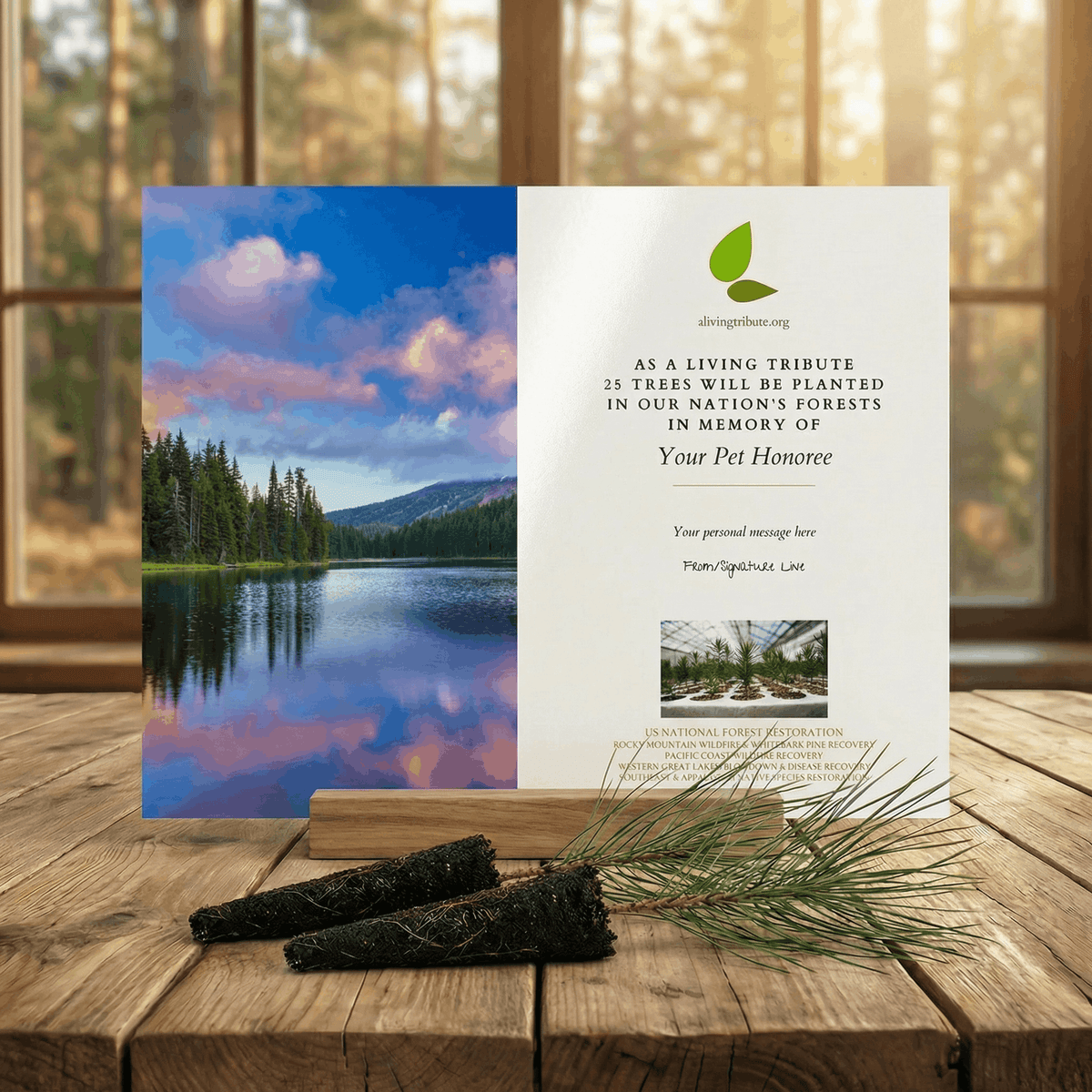Pet Loss Memorial Tree Gift - Plant a Tree in Memory in a National For ...