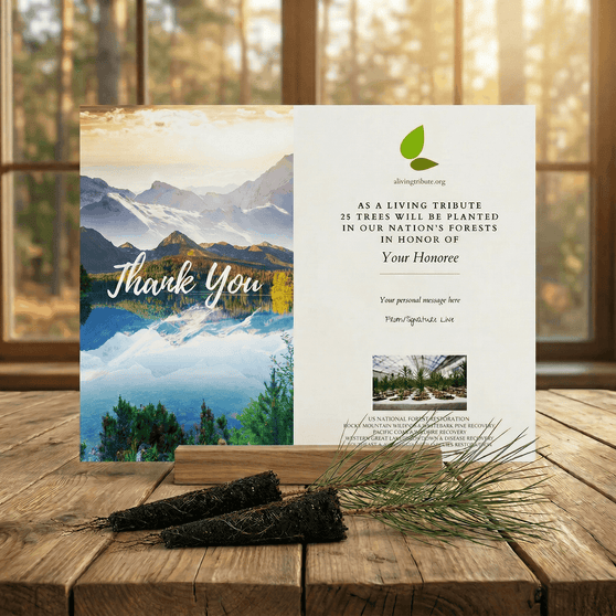 A Living Tribute Thank You Card