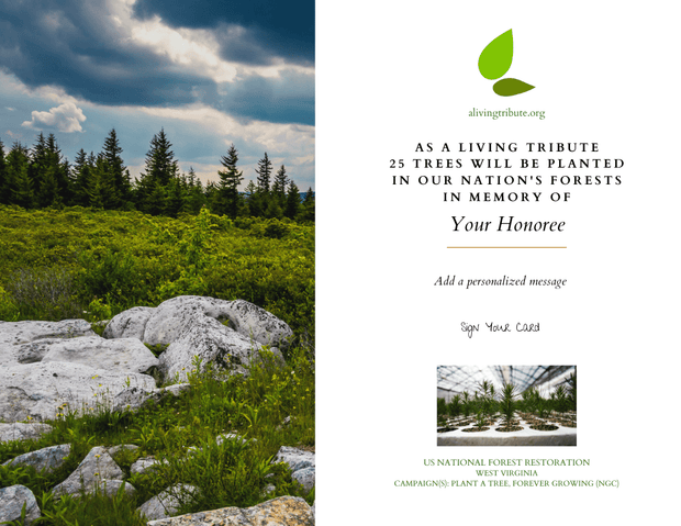 Plant a Tree for Someone in West Virginia - Memorial & Tribute Trees ...